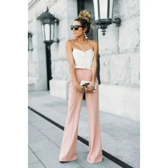 Alice + Olivia Dylan Wide Leg High Waisted Pants - Size 8 - Picture 1 of 10